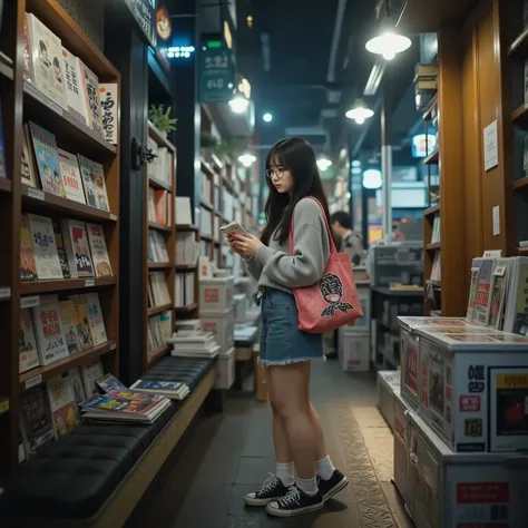 Book-loving otaku girl