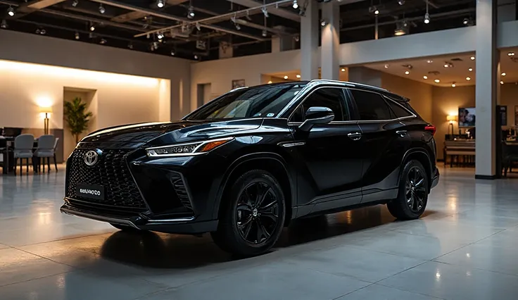 2026 Toyota Grand Venza right view black colour HD in the with showroom 