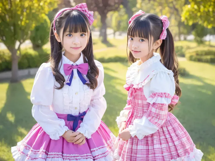 Highest Quality,4K,Japanese girl,10 years old,Clothes with ruffles and bows,