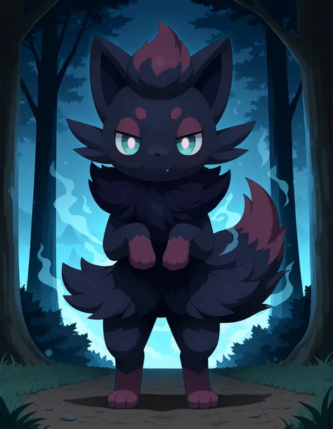 (Noxmauve:1.3),, Creates a scene where a Zorua from Hiya Sui appears in a mysterious and ethereal atmosphere, with a ghostly appearance, merging elements of his normal nature, ghost and sinister. This Zorua has a faint aura that surrounds his body, reflect...