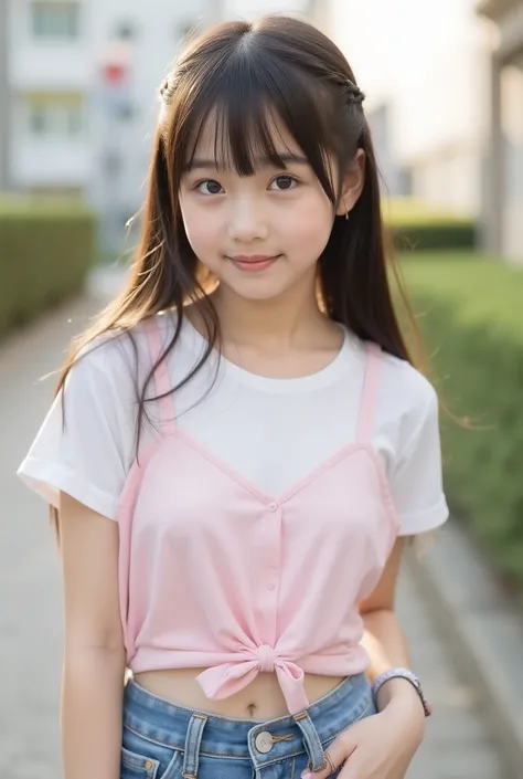 big eyes、世界一cute中学生、Use your arms 、at the end of my vagina、laughing,( She's a Middle School Student 、There are:1.8),(8k, ORIGINAL PICTURES, Highest Quality, masterpiece: 1.45), medium chest、and、symbol body、(realistic, photorealistic: 1.8), 8...