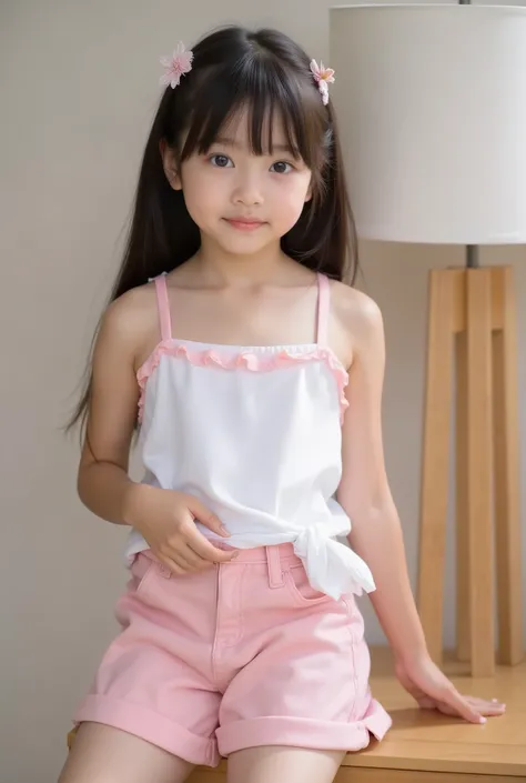 big eyes、世界一cute小学生、Use your arms 、at the end of my vagina、laughing,( she's an elementary school student 、There are:1.8),(8k, ORIGINAL PICTURES, Highest Quality, masterpiece: 1.45), small breasts、and、symbol body、(realistic, photorealistic: 1.8...