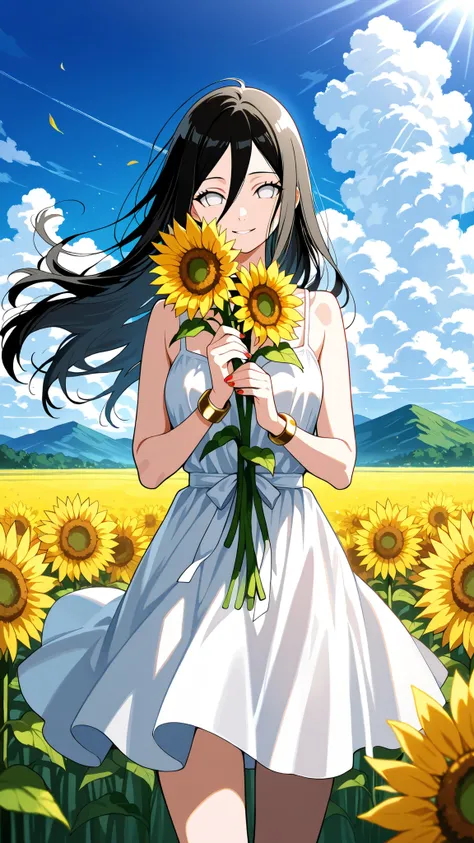 BREAK (masterpiece:1.2), best quality, high resolution, unity 8k wallpaper, (illustration:0.8),wide open meadow, tall grass swaying in the wind, bright blue sky with fluffy clouds, mountains far in the distance, warm and serene summer atmosphere, no people...