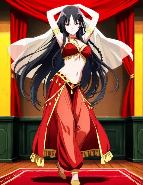 (1girl:1 . 5) , (Seul:1 . 5) , score_9 , score_8_haut , score_7_haut , source_anime , Official work  , ultra-detailed , masterpiece , better quality , high resolution , beaux yeux , detailed eyes , Detailed face , beautiful detailed eyes,red eyes, black ha...