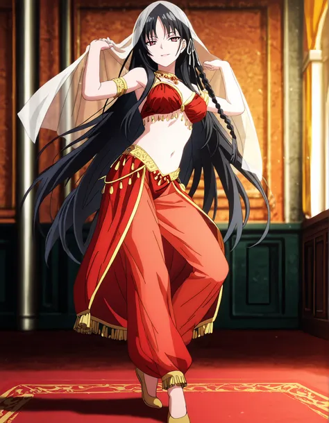 (1girl:1 . 5) , (Seul:1 . 5) , score_9 , score_8_haut , score_7_haut , source_anime , Official work  , ultra-detailed , masterpiece , better quality , high resolution , beaux yeux , detailed eyes , Detailed face , beautiful detailed eyes,red eyes, black ha...