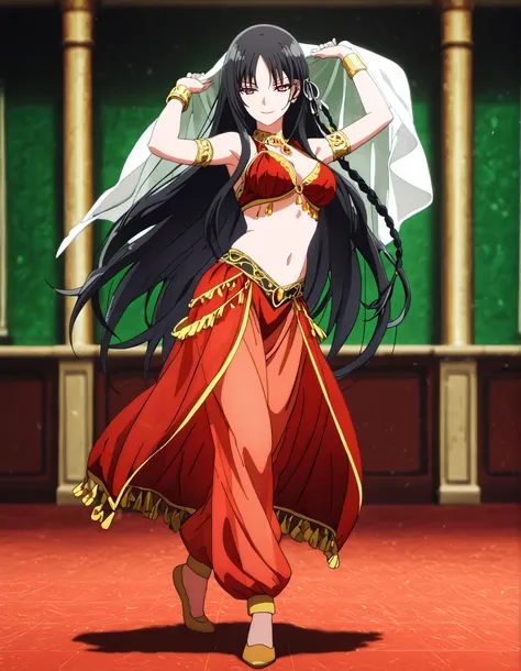 (1girl:1 . 5) , (Seul:1 . 5) , score_9 , score_8_haut , score_7_haut , source_anime , Official work  , ultra-detailed , masterpiece , better quality , high resolution , beaux yeux , detailed eyes , Detailed face , beautiful detailed eyes,red eyes, black ha...