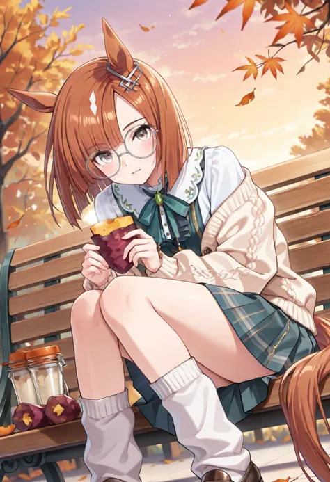 (masterpiece, best quality, perfect face:1.4), wide angle, ikuno dictus \(umamusume\), 1girl, ((remove glasses)), hold removed glasses in hand, horse ears, ear ornament, horse tail, tail on the lower back, proportional body, proportional,1 girl, beautiful ...