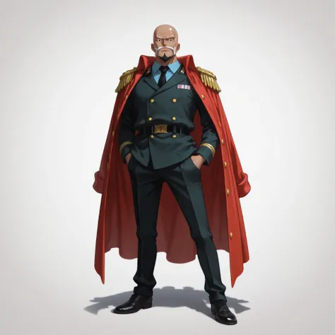 (male), (old man, dark skin), (slim body), (bald, beard), (black eyes), (solo), (single character), (full body version), (white background), (no background), (highly detailed), (shadow), (standing pose), (natural light), (detailed outfit), (detailed hand),...