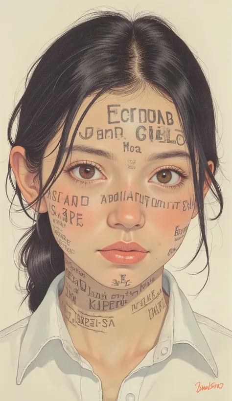 font portraits: conveying emotional states through characters. portraits using words: conveying emotions through font configuration. using characters, to reproduce portraits of people, graph, number. using different fonts, Dimensions , Color and text str...