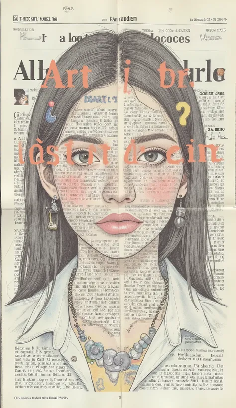 Create an image saying the following sentence in alternating uppercase and lowercase letters in magazine reports and newspapers, "Art is a mirror: What do you see in yourself?"