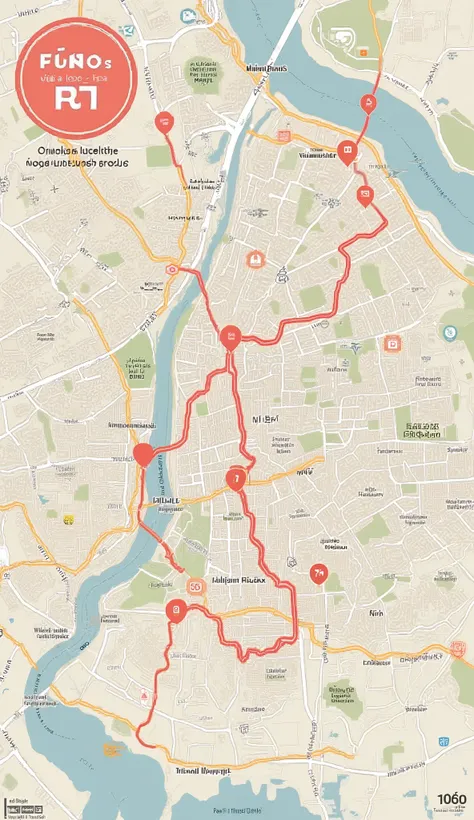 create a logo image for the association, teeth、リヨンの移住者を支援する協会としてteeth少しシンプルでわかりやすい. Create a detour route for Lyon city, FIDA and the red thread in the maze