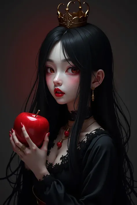 ((RAW photos)，Absurd，(Absurd分辨率))，masterpiece，Best quality，(Extremely Detailed 8k Unity CG Wallpaper)，(Most Best Illustration)，(best shadows)，Realistic lighting，beautiful and detailed brilliance，((21yo))，girl，longblackhair，Black Queen，accessories for girls...