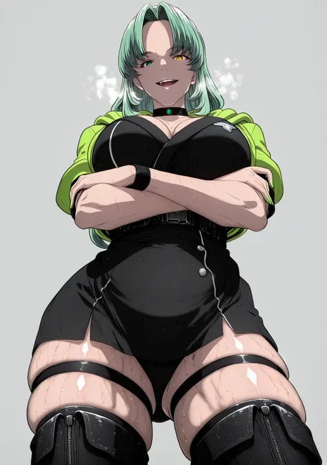 Babu-style, Hgk, (butcha-u-style:1.2), (packge-style), (imizu_(nitro_unknown)-style:1.4), (gin_moku-style:1.2), (takeuchi_takashi-style:1.3), (anime coloring, anime screencap), shiny skin, (voluptuous body:1.4), (mature female:1.4), (cellulite:1.3), ((anat...