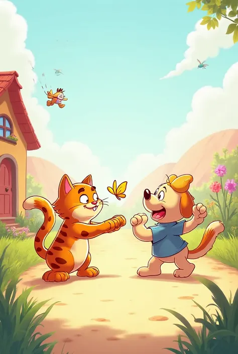 daily routine with cartoon characters