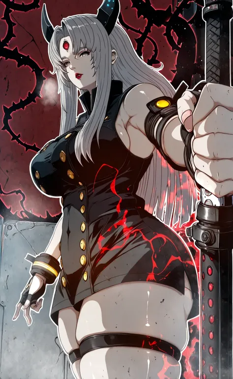 Ggstduel, L_Cation2, Babu-style, Hgk, (butcha-u-style:1.2), (imizu_(nitro_unknown)-style:1.4), (gin_moku-style:1.2), (j.k.-style:1.3), (anime coloring, anime screencap), shiny skin, (voluptuous body:1.4), (mature female:1.4), (cellulite:1.3), ((anatomical ...