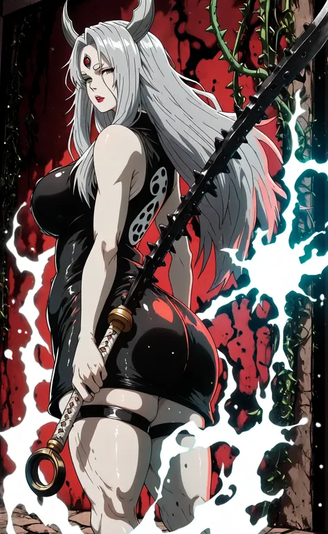 L_Cation2, Babu-style, Hgk, (butcha-u-style:1.2), (imizu_(nitro_unknown)-style:1.4), (gin_moku-style:1.2), (j.k.-style:1.3), (anime coloring, anime screencap), shiny skin, (voluptuous body:1.4), (mature female:1.4), (cellulite:1.3), ((anatomical correct)),...