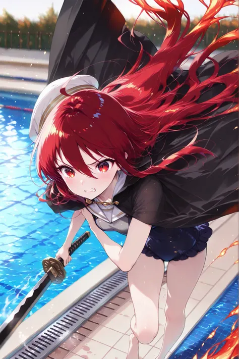 ((language: Japanese、English)、(masterpiece), (Highest Quality), (high score), (high resolution),(4K),No censorship,),
(fantasy taken with a Nikon Z7 II mirrorless camera、modern Japan、(summer)、(watching the audience in the morning)、(Outdoors)、1girl,,solo,)...