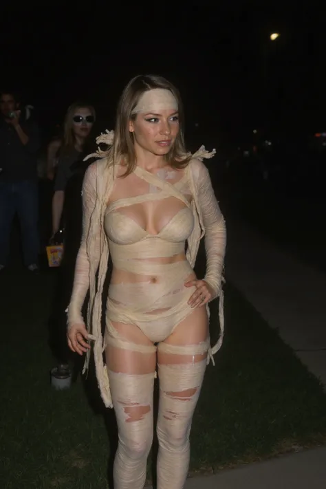 Halloween, a cute sexy woman (cute, sexy, giga busty big milky nipples, no underwear, wrapped in bandages like a sexy mummy) is confused and very scared when an swarm of big dick zombies gang rape her, forced oral sex, forced anal sex, rough anal sex, slim...