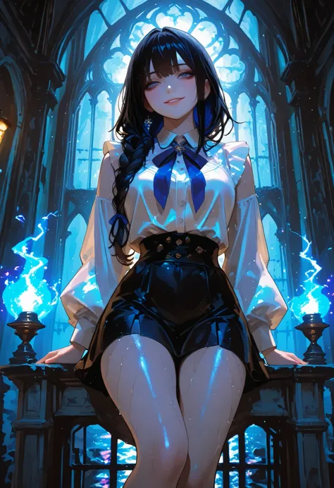 Haunted Castle、1 Midnight、The girl who lost her way、long black hair,Fireball in hand、Lantern Lights、I'm not scared at all!、Lightning echoes、girl wet in the rain、big mansion like a castle、 Ghosts、dimly lit room、State of Ruins、Only ghost eyes light up,shortc...