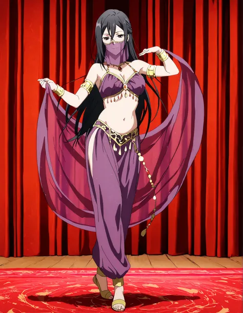 1girl:1 . 5) , (Seul:1 . 5) , score_9 , score_8_haut , score_7_haut , source_anime , Official work  , ultra-detailed , masterpiece , better quality , high resolution , beaux yeux , detailed eyes , Detailed face , beautiful detailed eyes,, long hair, black ...