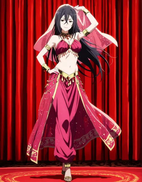 1girl:1 . 5) , (Seul:1 . 5) , score_9 , score_8_haut , score_7_haut , source_anime , Official work  , ultra-detailed , masterpiece , better quality , high resolution , beaux yeux , detailed eyes , Detailed face , beautiful detailed eyes,long hair, black ha...