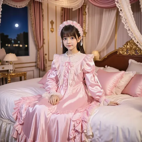 (( Distant view,full body:1.0)),Highest Quality, masterpiece, highest resolution, art work, super それにget used to it, many get used to it, get used to it, それにget used to it, 3k photos,,Three Daughters of a Noble Family, ((10 year old Japanese girl)),get use...