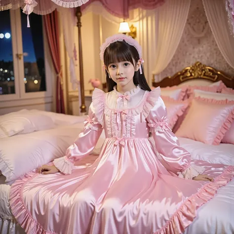 (( Distant view,full body:1.0)),Highest Quality, masterpiece, highest resolution, art work, super それにget used to it, many get used to it, get used to it, それにget used to it, 3k photos,,Three Daughters of a Noble Family, ((10 year old Japanese girl)),get use...