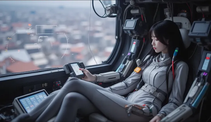 ((Meisterwerk)), best quality:1.2), jiyeon_de:1.2, Allein, 1 girl, semi-realistisch, 8k quality, (super Detail), (Highly detailed CG :1.3),
Future sf cyberpunk worldview, a robot battlefield, a brief break in the cdekpit,
(Cdekpit inside Robot Gundam:1.3)...