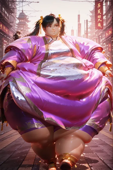 1 girl, masterpiece, solo, best quality, retro art style, 1980s/(style/),Ling Xiaoyu, long hair, black hair, twin tails, brown eyes, Asian, olive skin, shirt, long sleeves, hair ornament, ribbon, hair ribbon, open clothes, shorts, open jacket, purple jacke...