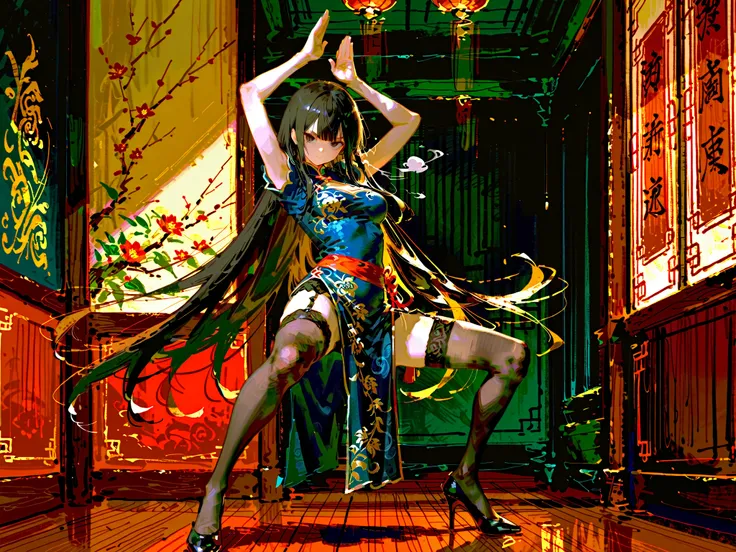 (detailed eyes;1.4),, (masterpiece, detailed:1.2), highest quality, Ultra High Quality, 40k, solo, Beautiful and delicate girl, ((focus face)),
Extremely long hair, black hair, Diagonally trimmed bangs, trimmed bangs, low tide Long hair, blown eyes, ((perf...