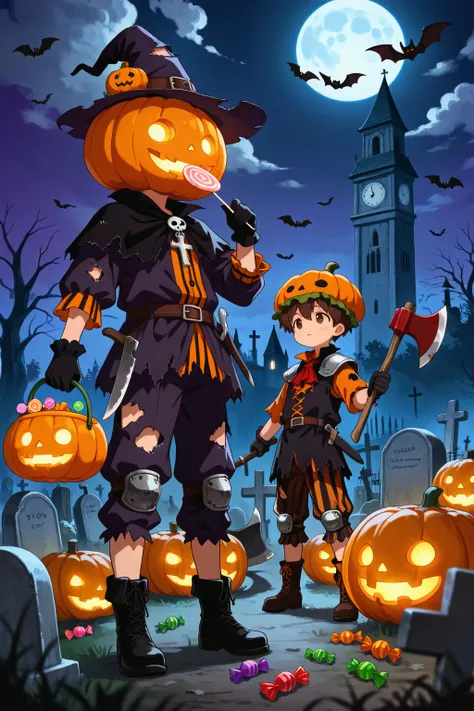 Halloween_pumpkin_head_scarecrow 奇幻艺术风格
