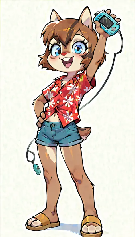 score_9, score_8_up, score_7_up, score_6_up,, hi_res, furry_source, absurdres, masterpiece, best quality, amazing quality, Chip'n Dale Rescue Rangers, 1girl, solo, alone, Femdale, furry, anthro, chipmunk girl, brown fur, blue eyes, chipmunk tail, red nose,...