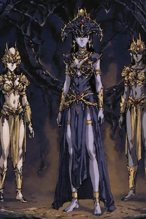 SharBG3, score_9, score_8_up, score_7_up, score_6_up, score_5_up, score_4_up, masterpiece, highres, absurdres, newest, best quality, rolstyle, 1woman, adult woman, 30years old, female focus, fantasy anime 1990s style, long black hair, Helmet, eyes covered,...