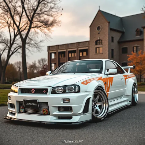 Score_9_up,Score_8_up,Score_7_up, Dynamic Thresholding, Adetailed cars photography - LB-Works Full Complete: Liberty Walk tuned 1Nissan Skyline R34 GTR booster edition、(Hyperconceptcar)、(R/RUINEDSupertuningevolutionCardesign)、Live-action、in detail、Deep Rim...
