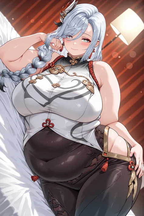 hyper fat,hyper obese,obese,fat,plump,WeightObese,a woman wearing a minimalist modern monochromatic outfit, high fashion, elegant, sleek, clean lines, black and white, dramatic lighting, cinematic, detailed fashion photography, best quality,4k,8k,highres,m...