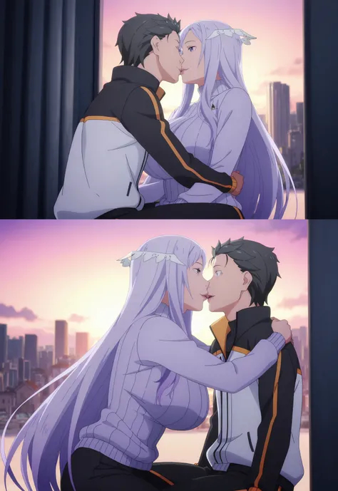 anime screencap, anime coloring, detailed background, screencap, quinella, 1girl, adult female, long hair, light purple hair, purple eyes, glamorous bodies, attractive bodies, big Curvy, Slutty, Neat, huge breasts, thick thighs, Toned thighs, ((black turtl...