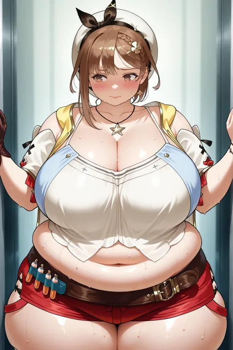 ((masterpiece:1.2)), best quality, ultra high res, beautiful detailed hair detailed face, perfect feminine face, beautiful detailed eyes, 8k, (finely detailed beautiful eyes and detailed face cg), (anime), BREAK, (((girls only))), solo young girl, ryza, re...