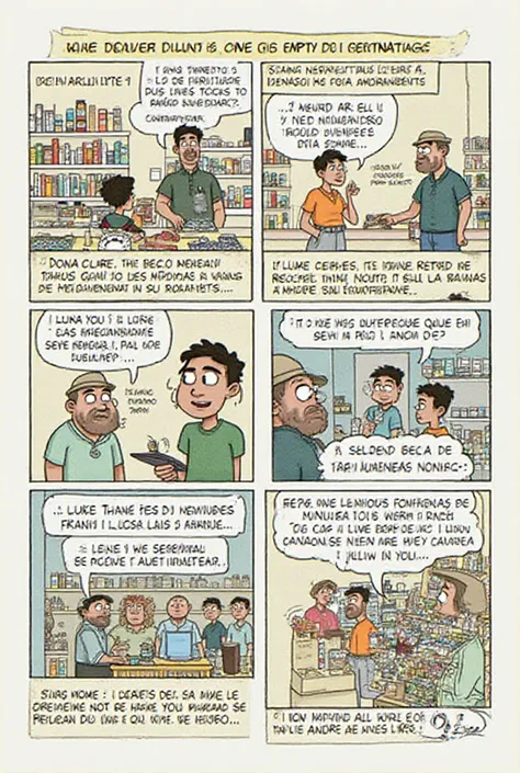  Perfect! ! 😄 Here you have a **comic book about drug hoarding problems**, con personajes and viñetas listos para ilustrar:

---

### 🩺 **comic: “The empty pharmacy”**

**characters:**

* **Doña Clara:** farmacéutica responsable and amable.
* **Mr. Miguel:...