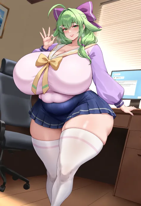 Masterpiece, best quality, high resolution, 1girl ,full body shot, (best quality), (ultra-detailed), (masterpiece, best quality:1.3), 1female, adult, Masterpiece, Best Quality, hi res,HD, detailed 1girl ,anime, mature female, indoors, smile, age 30 - 40 ,c...