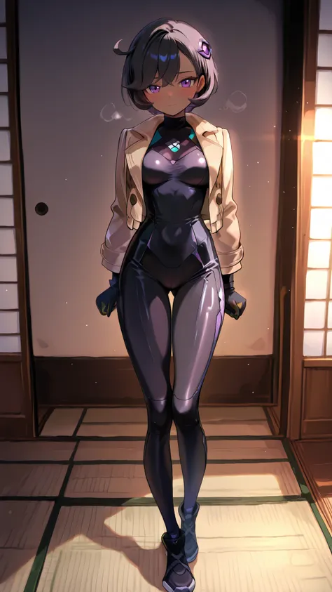 score 9, score 8 up, score 7 up, ultra-detailed, best quality, masterpiece, ultra detailed, ultra high res, absurdres, high-resolution, highest quality, very aesthetic, source anime, (detailed face), depth of field, petite, emmapokeza, (dark-skinned female...