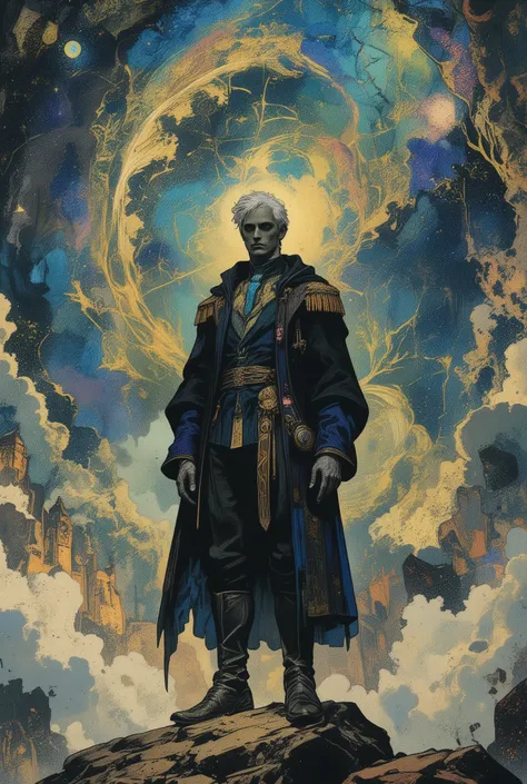 Inspired by the world of Michael Whelan, Keith Parkinson, the Gothic fantasy of Gerald Brom, and Dave Mckean. And Italo Calvino's invisible Cities. He is handsome, animated, mercurial, witty and a mad genius with the manners of an aristocrat. Age varying ...