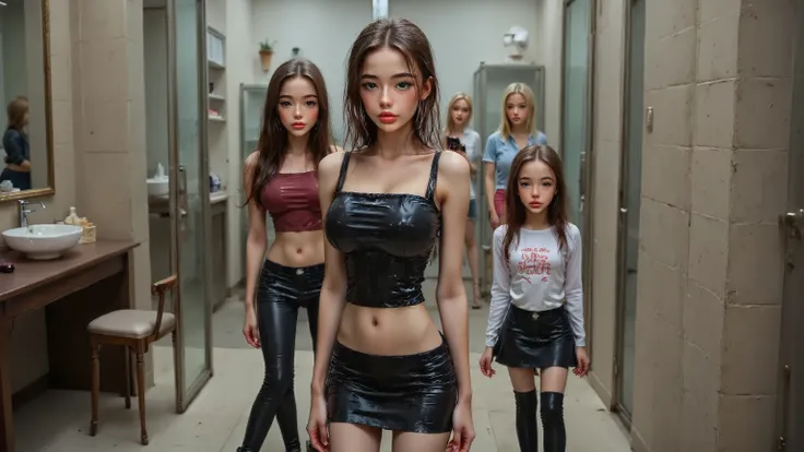 10-year-old small tiny very young prepubescent braidded asian thai girl (lolitas) + skinny asian thai girl + very long braidded pony tail + Very long hair + hair reaching knee + huge thigh gap + plump lips + long pointing tits + big huge oversized breast +...