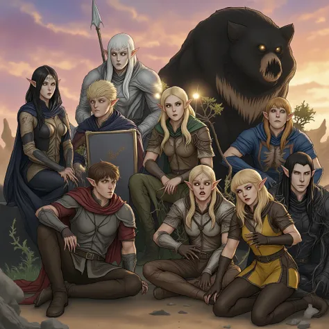 remake image change into scary style, turn all of them into monsters, add scary details, scary eyes, scary skins