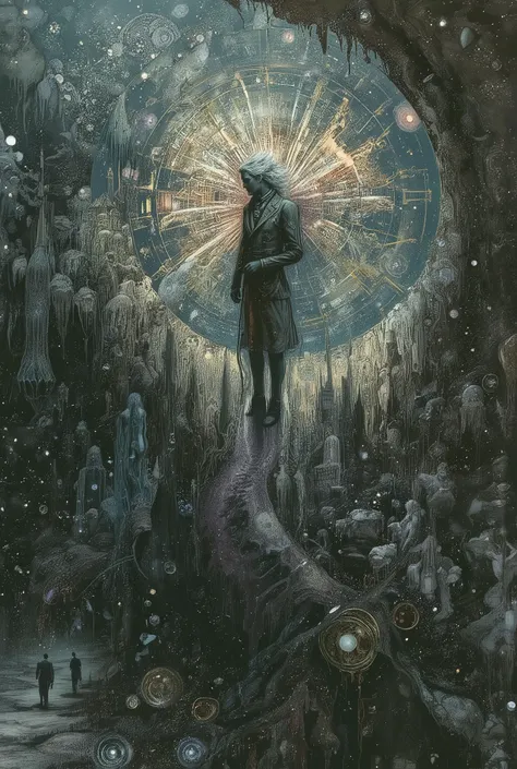 Inspired by the world of Michael Whelan, Keith Parkinson, the Gothic fantasy of Gerald Brom, and Dave Mckean. And Italo Calvino's invisible Cities. He is handsome, animated, mercurial, witty and a mad genius with the manners of an aristocrat. Age varying ...