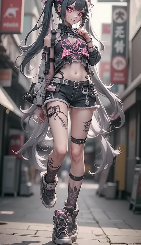 perfect anatomy, Exquisite Description, Silver Hair, A beautiful angel, wearing cute costumes、Pictures of them walking down the street、eating ice cream, realistic expression, 4K, high resolution, live-action, As shown in the picture, VERY REAL, , Brillian...