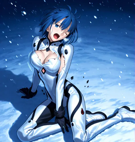 masterpiece, , absurdres, highres, detailed background, high resolution, masterpiece, necessary, detail, best quality, quality, necessary, details, High details, Precise, (night ,snow falling, blizzard), outdoors, upper body shot , (cinematic light),(from ...