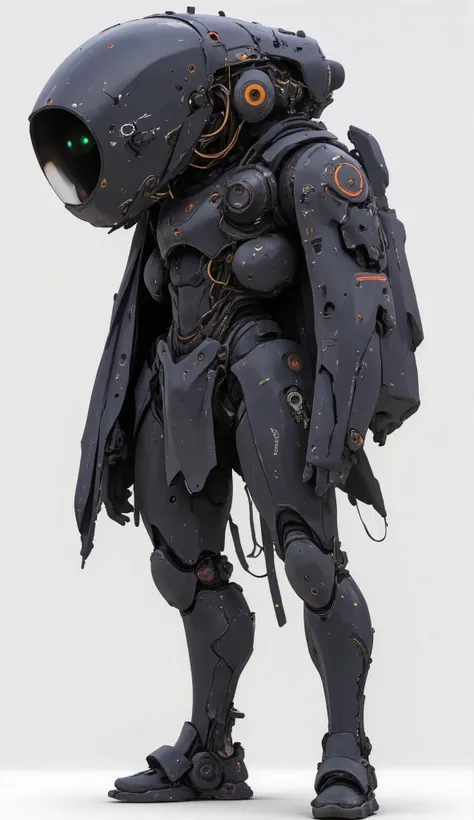 There is a robot standing with a bag on its back, Mech Suit, robot suit, Mech Suit, Sci-Fi Suit, intricate cyberpunk armor, Futuristic robot body, Anime Mecha Armor, cyberpunk suit, full body Mech Suit, Mecha Robot Details , Cybersuit, complex mech armor, ...