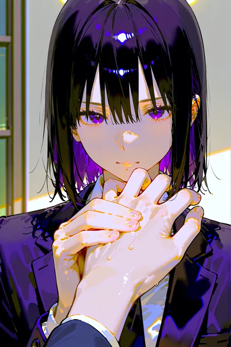 Sonny Boy's Nozomi is about to shake hands with me、reaching out。