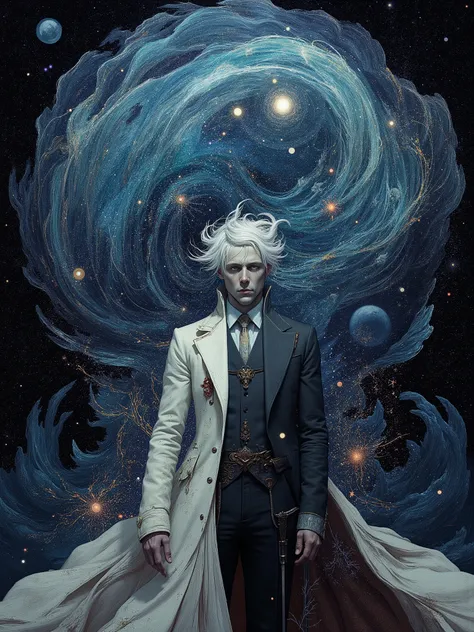 Inspired by the world of Michael Whelan, Keith Parkinson, the Gothic fantasy of Gerald Brom, and Dave Mckean. And Italo Calvino's invisible Cities. He is handsome, animated, mercurial, witty and a mad genius with the manners of an aristocrat. Age varying ...