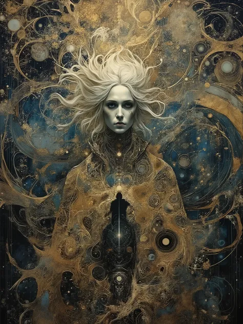 color contrast, hyperrealistic pose, cinematographic photography , detailed, best quality , High resolution , intricate details, vivid colors , detailed Style Photography Hyperrealism oil painting portrait Inspired by the world of Michael Whelan, Keith Par...